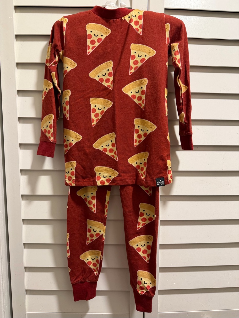 Kids Pizza-Print Long Sleeve Pajama Set